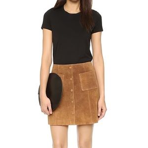 Just Female 70s Grey Suede Skirt